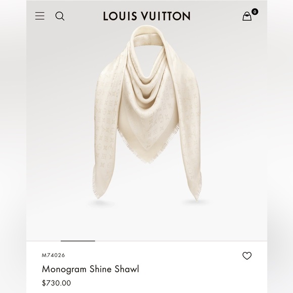 Gorgeous Authentic Louis Vuitton Monogram Shine Shawl - Picture 4 of 11